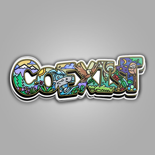 NEED FUN AND COLORFUL "COEXIST" STICKER ILLUSTRATED Design by Eko Pratama - eptm99