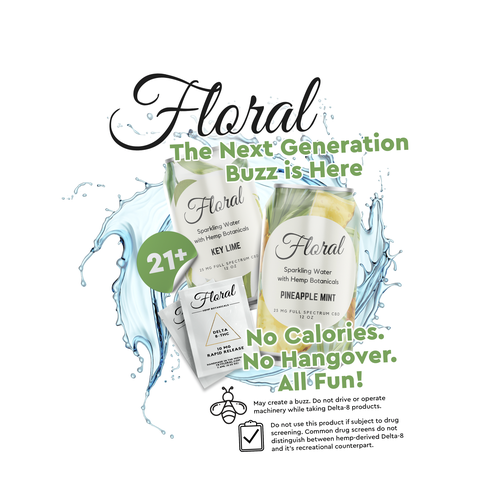 Design Promotional Signage for New Product Launch in US Convenience Store Chain (Floral Beverages) Design by kikodesigns