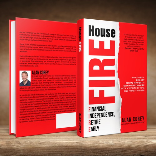 Eye-catching BOOK COVER with REAL ESTATE and EARLY RETIREMENT focus Design by studio02