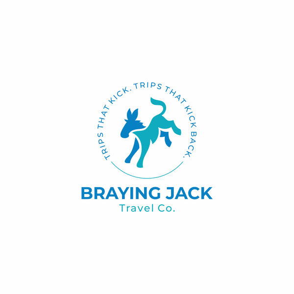 Design by madrisaldi titled "Eye Catching Logo for Braying Jack Travel Co."