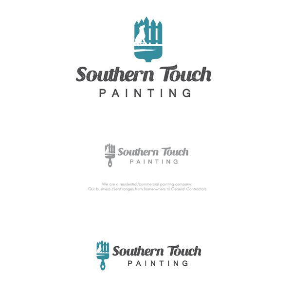 Design by Ema_design" ♡ titled "SOUTHERN TOUCH PAINTING LOGO"