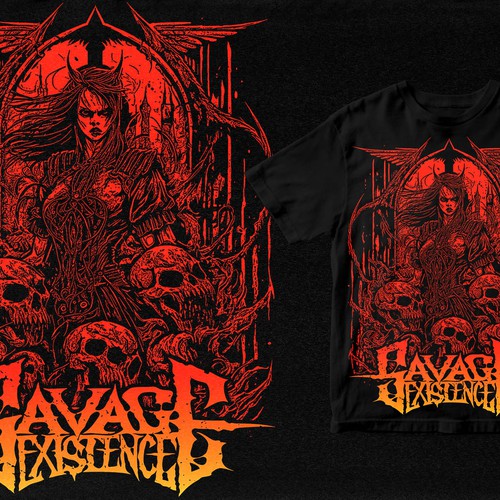 T shirt design 1 - savage existence | T-shirt contest | 99designs