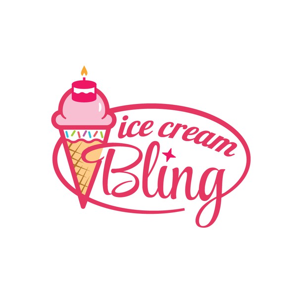 logo concept for ice cream bling