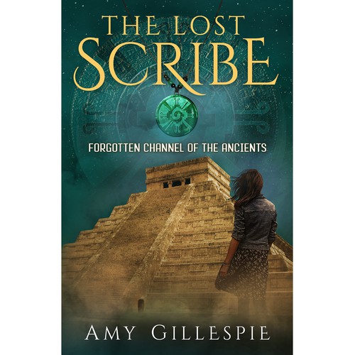 Dynamic Book Cover for Adventure Fiction Series,  at forgotten sacred sites (crediting illustrator) Design by Mario Lampic