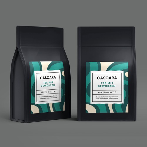 Cascara tea label Design by Experiva