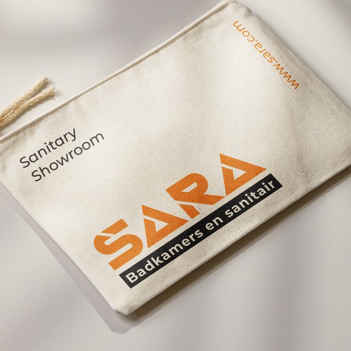 Logo moet SARA zijn ipv saar, letters moeten beeldmerk worden, ‘Badkamers & Sanitair’ eronder!! Design by xpertdesign786