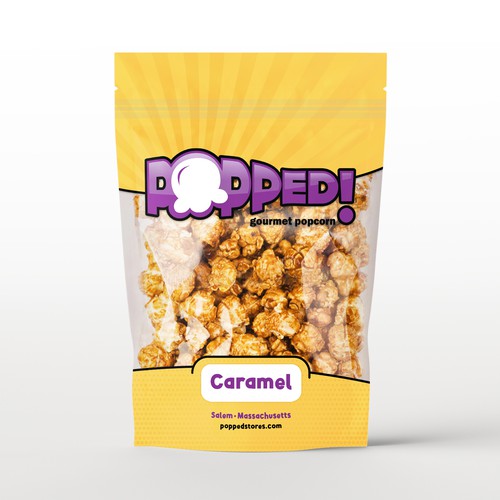 Lets make a POPPIN' popcorn bag design! Design by MishkaBooo design