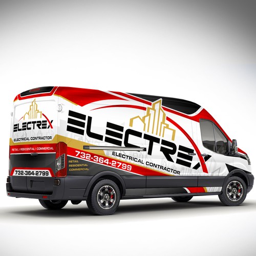 Electrical Contractor Trucks Design by J.Chaushev