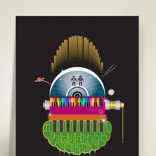 99designs community contest: create a Daft Punk concert poster Design por ADMDesign Studio