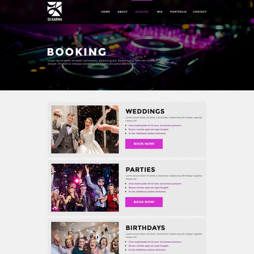 dj karma - playing good music since 2007 Design by JTrends∞17Media