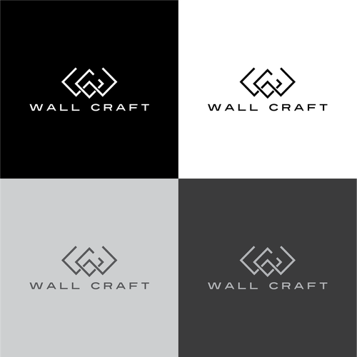 Clean modern geometric inspired logo for luxury wall decor Design by JELOVE