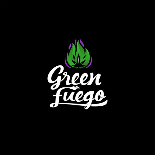 GREEN FUEGO cannabis dispensary logo-ontwerp door InkSay Design