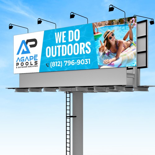 POOL AND OUTDOOR LIVING BILLBOARD DESIGN Design by Sketch Media™