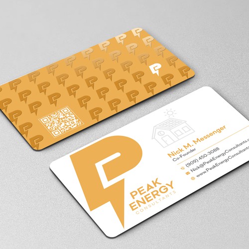 Modern Business Card Design for Electric Energy and Solar Company Design by Brandmaker artist