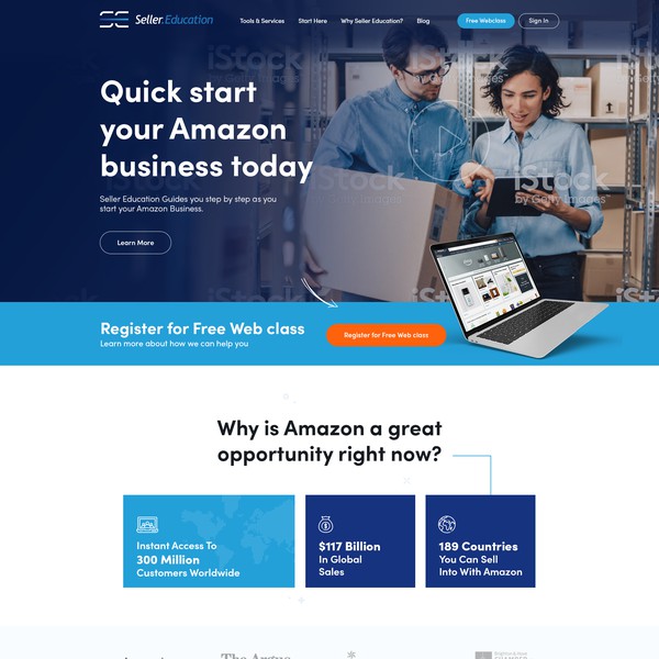 Website Complete Redesign For Online Amazon Training Business