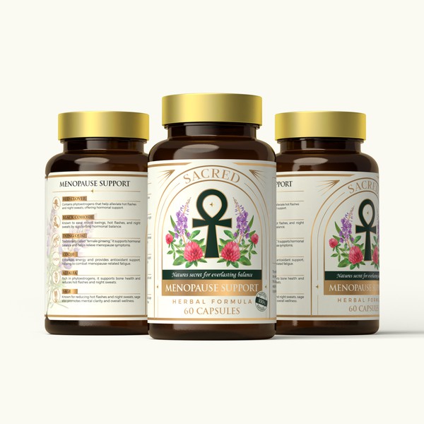 A herbal/organic menopausal supplement label