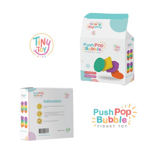 Toy Company in need of a playful, bright, and descriptive packaging. Design by cl3an & the Bridge