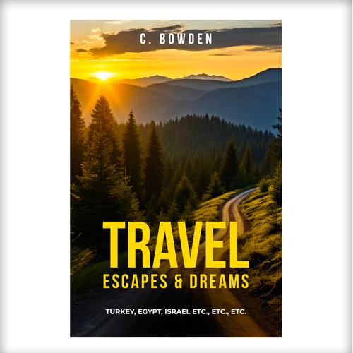 Cover for a travel/autobiography/brief essay book Design by N&N Designs