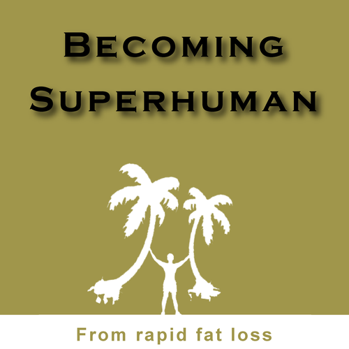 "Becoming Superhuman" Book Cover Diseño de tatoosh
