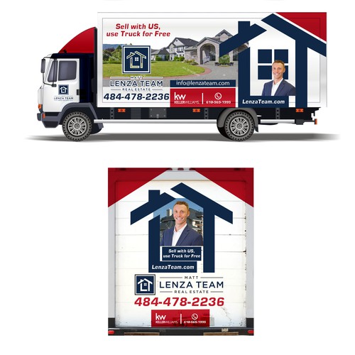 Custom Truck Design Wrap for Real Estate Agent, CREATIVE PROFESSIONAL CLEAN Design by Tanny Dew ❤︎