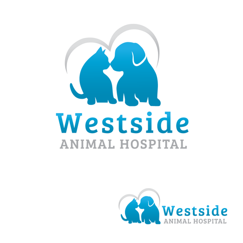 Dog and Cat Animal Hospital- Caring Logo Design-ontwerp door Bossall691