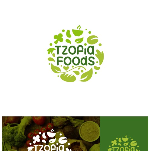 Plant Based, Inclusive Food Logo, w/ options for everyone (GF, K, Organic, Vegan, etc!) Design by smitadesign