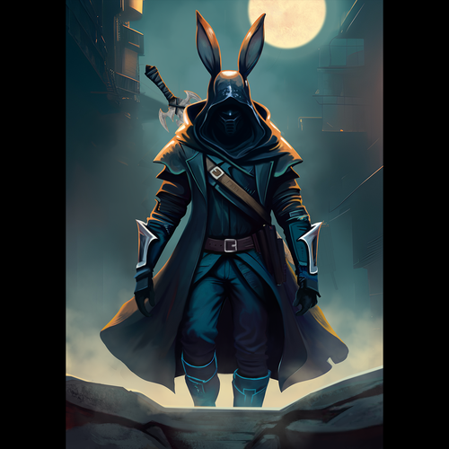 Assassin Rabbit Graphic Design by Asra.