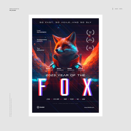 Design di Life360 2023 Year of the Fox Poster di FF3