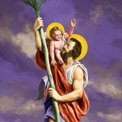 Create An Inspirational Image of St. Christopher Design by Suxzero