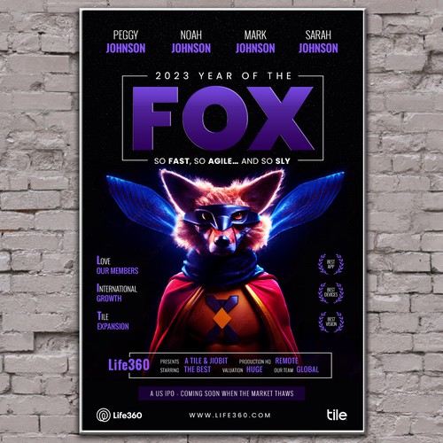 Design di Life360 2023 Year of the Fox Poster di Anirban Giri