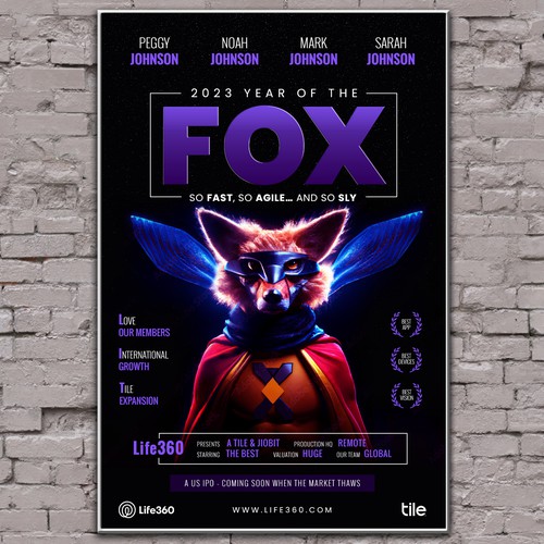 Life360 2023 Year of the Fox Poster Design by Anirban Giri