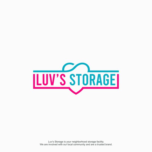 Luv’s Storage - modern logo with bright color Design by 3PM