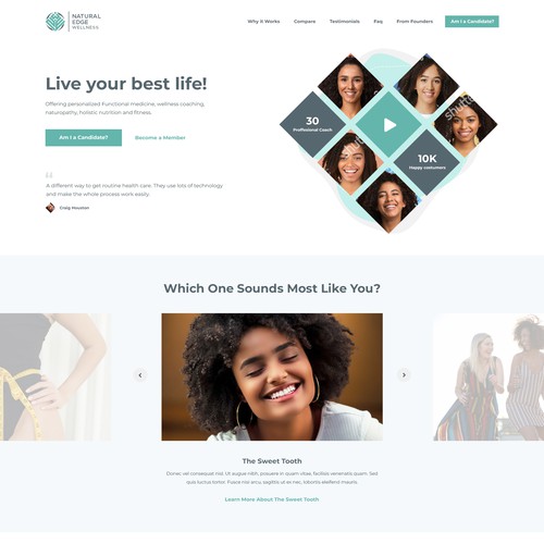 Landing page design contest entry by aquina