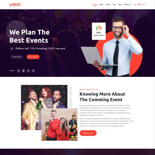 Create a crazy bizarre landing page design for an experiential events company Design by ⭐Md Faisal⚡️