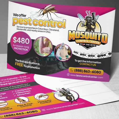 Designs | Looking for a powerful eye catching postcard for mosquito control company | Postcard ...
