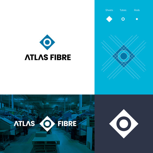 Classic masculine logo for thermoset plastic manufacturer - Atlas Fibre Design by Dewa Setyadji