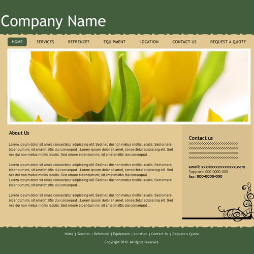 1-3 Page Website Template Design von vinodkhakra
