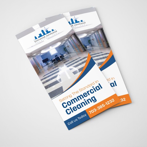 Brochure for an established commercial cleaning business Design by Ali Mag.