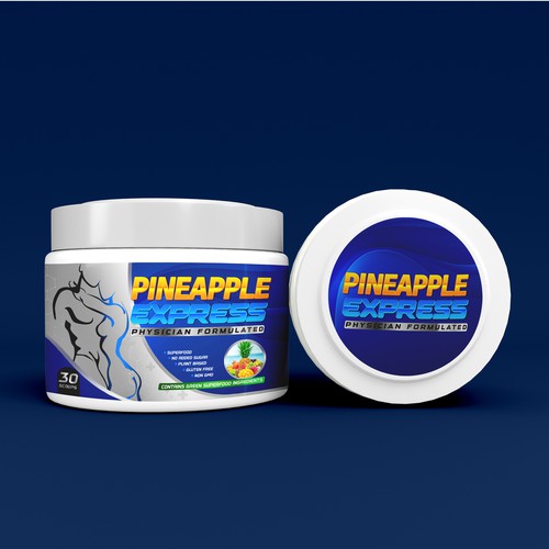 Label Design Pineapple express, A mens sexual supplement Design by susubayramm (insta)