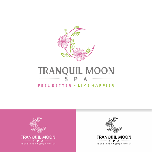 We want a peaceful, colorful design with flowers and a crescent moon Design por onder