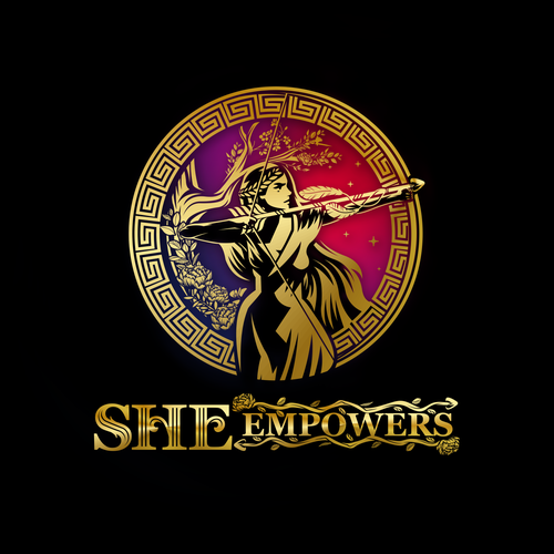 SHEempowers - luxurious design of a woman preferrably in some kind of a circle to appeal to women professionals Design by Insfire!
