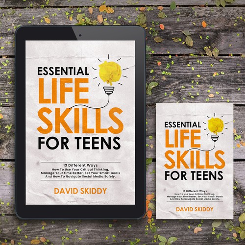 A powerful ebook cover for Essential Life Skills For Teens Design réalisé par Altigador