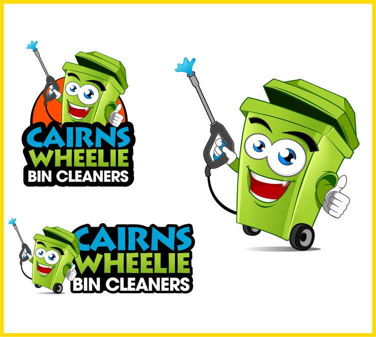 Create a FUN logo for a wheelie bin business Illustration or graphics