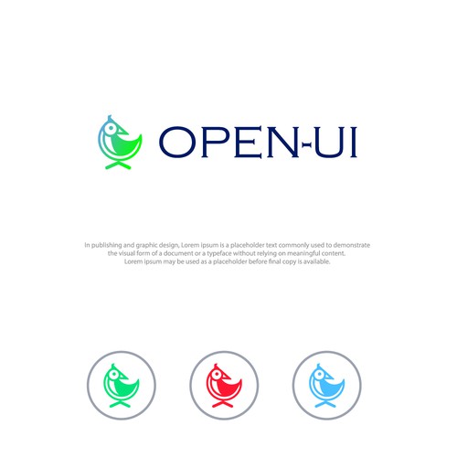OPEN-UI - 通信インフラの工程管理システム - のサービスロゴをデザインしてください。 Design by mdjunaied