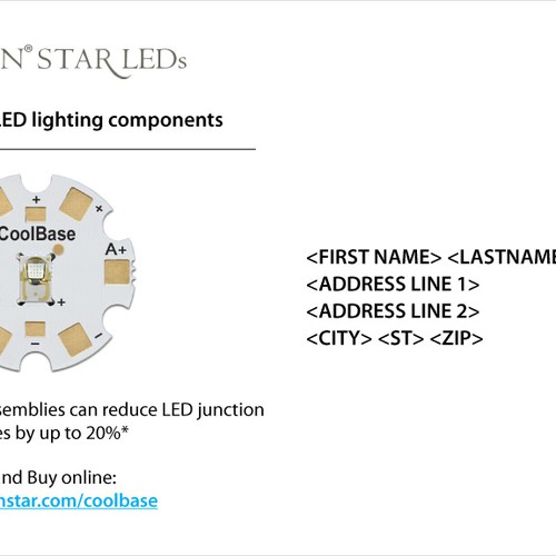 New postcard or flyer wanted for Luxeon Star LEDs Design por Push™