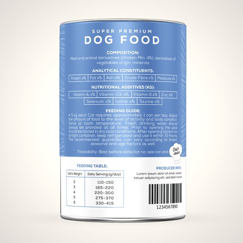 Design a super premium pet food packaging! Design by Dimario Moretti