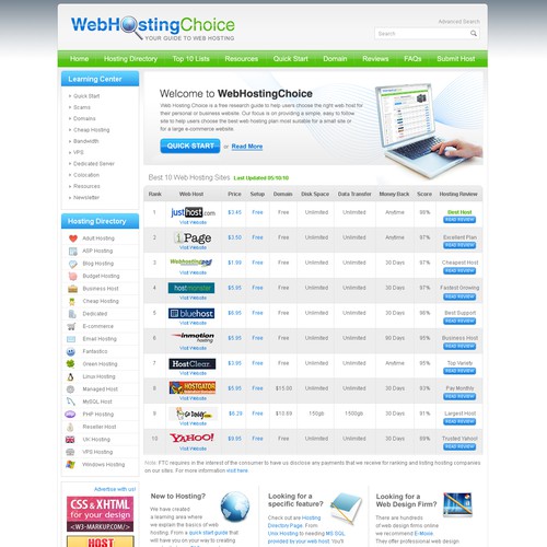 Redesign WebHostingChoice.com Design by anandkumar