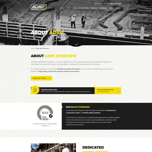 Construction Company Website Design Design réalisé par teardrops285