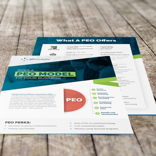Designs | PEO Marketing Flyer Facelift | Postcard, flyer or print contest