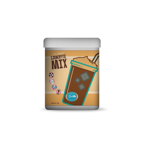 Italian Ice Coffee mix @ home  Label Design by PCab Designs